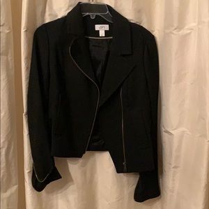 black moto jacket!! Ann Taylor!!